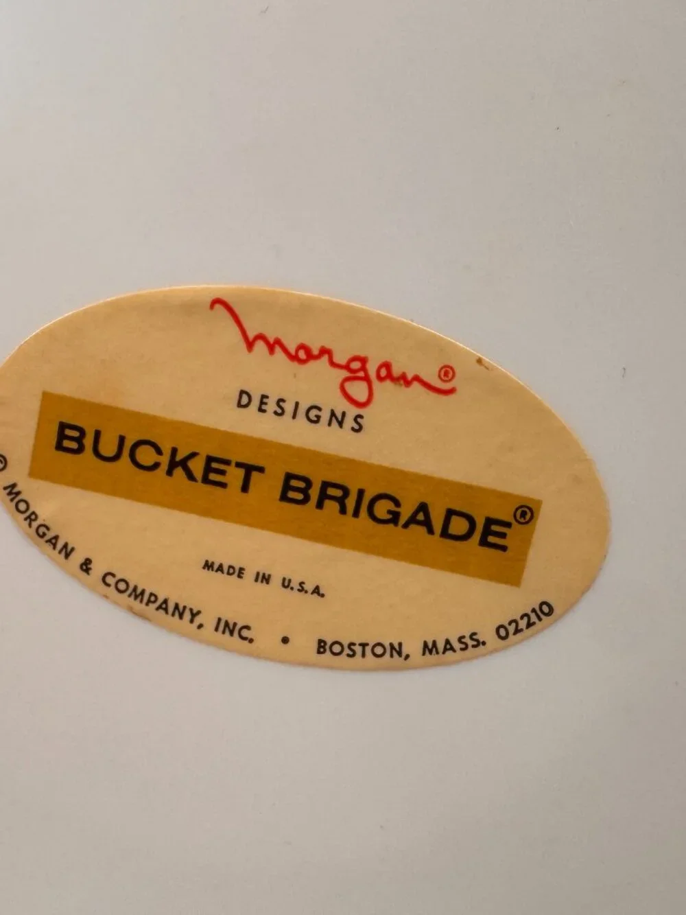 FAB VTG Bucket Brigade Ice Bucket – White Faux Leather & Lucite MCM Barware